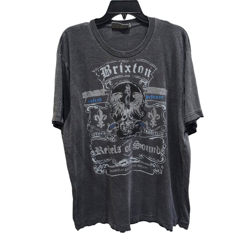 Urban Rags T-Shirt Men's Size 2XL Gray Short Sleeve Brixton Rock